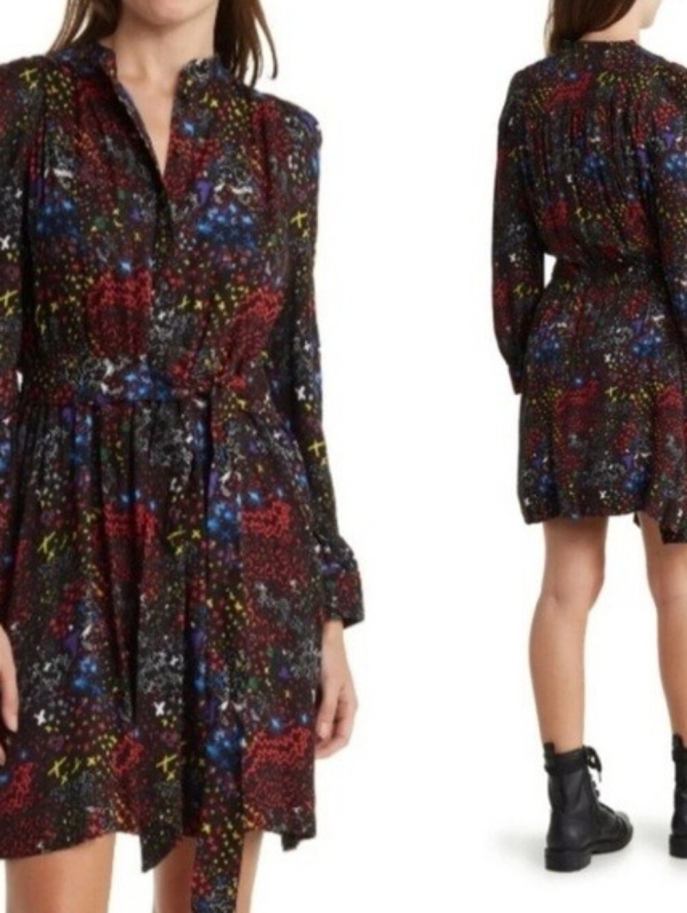 Zadig & Voltaire ($690) Retouch Glam Rock Belted Mini Dress
